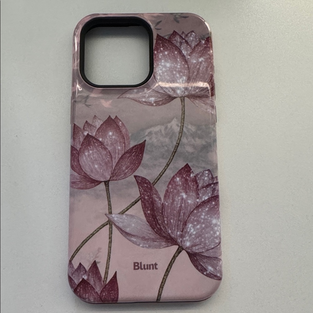 Elegant Lotus Flower Phone Case - Pink 15 Pro Max